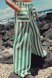 Striped Wide-Leg Casual Pants