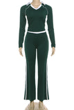 Stylish V-Neck Flared Pants Set