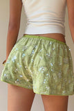 Sequin Embellished Casual Shorts