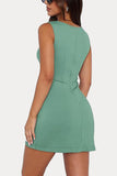 Square Neck Sleeveless Casual Dress