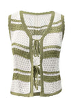 Tie-Front Crochet Sweater Vest