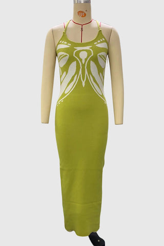 Strappy Knit Midi Dress