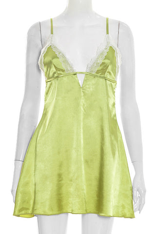 Lace-Trim Slip Dress