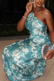 Halter Neck Floral Maxi Dress