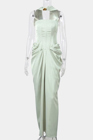 Elegant Draped Chic Casual Dress