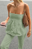 Strapless Flare Pants Set