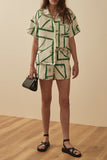 Geometric Shirt & Shorts Set