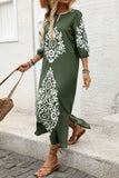 Drawstring Waist Printed Dress