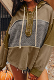 Casual Patchwork Hoodie Sweatshirt