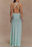 Sequined Low-Back Casual Dress