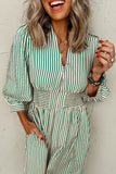 Striped Waist Detail Midi Dress