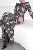 Floral Long-Sleeve Maxi Dress