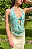 Floral Halter Neck Cami Top