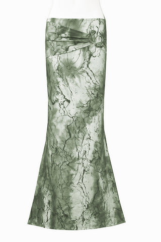 Elegant Maxi Skirt with Side Buckle