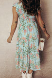 Floral Tiered Midi Dress