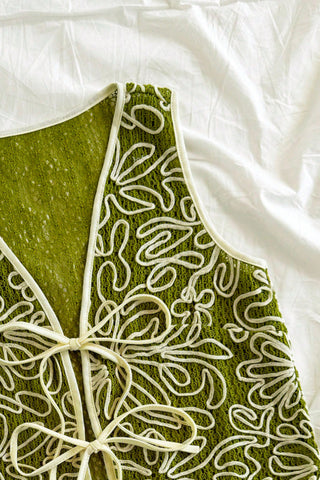 Floral Tie-Front Vest