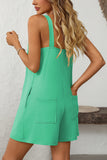 Pleated Romper with Relaxed Fit
