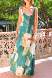 Floral Maxi Dress with Strappy Design