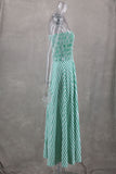Strapless Striped Maxi Dress