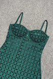 Sequin Grid Mini Dress