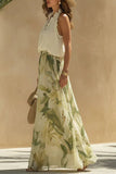 Halter Neck Floral Pants Set