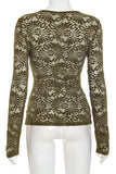 Lace V-Neck Long Sleeve Top