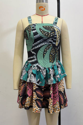 Vibrant Patterned Casual Dress