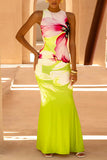 Sleeveless Floral Maxi Dress