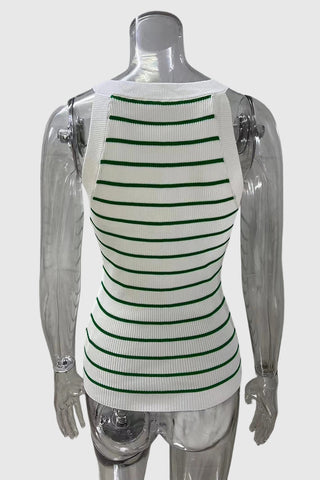 Striped Halter Tank Top