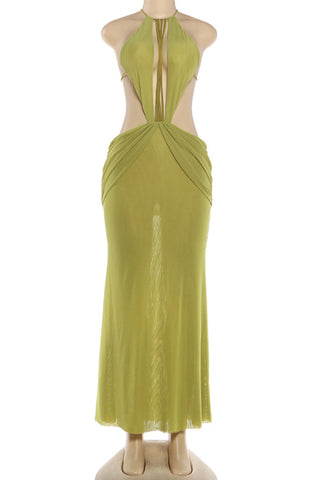 Elegant Evening Halter Dress