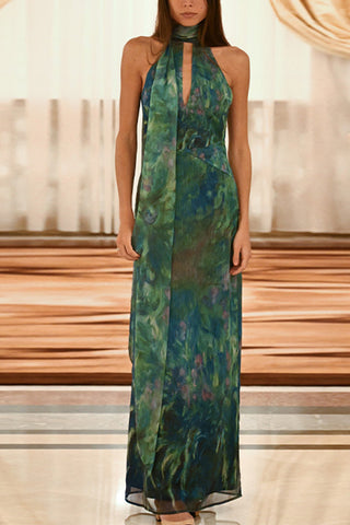 Halter Neck Maxi Dress