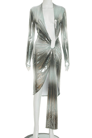 Elegant Wrap Casual Dress