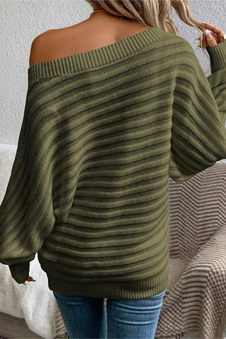Off-Shoulder Knit Sweater