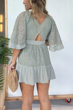 Lace-Inspired Casual Dress
