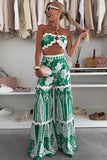 Tropical Two-Piece Pants Set