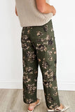 Vintage Floral Raw Hem Straight Jeans