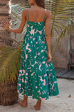Tropical Print Tiered Dress