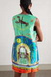 Graphic Sleeveless Shift Dress