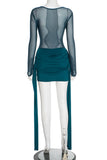 Elegant Sheer Evening Dress