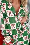 Festive Patterned Pants Set