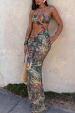 Halter Cutout Midi Dress
