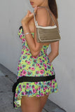 Floral Asymmetrical Casual Dress
