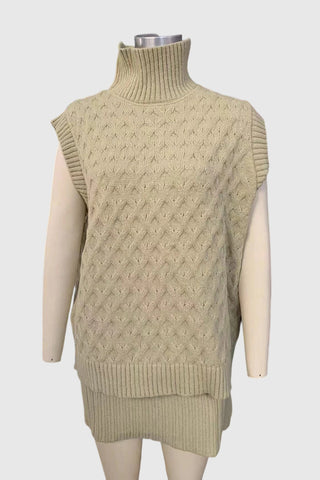 Knit Skirt and Sleeveless Sweater Set