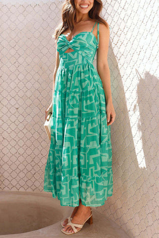 Cutout Strap Midi Dress