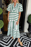 Striped Casual Midi Dress