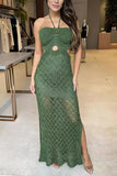 Elegant Crochet Cutout Dress