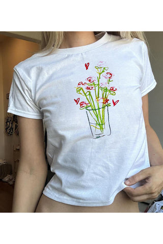 Floral Coconut Graphic T-Shirt