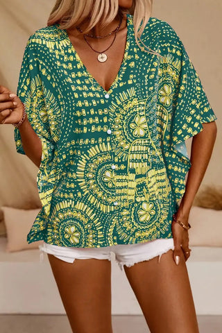 Bohemian Print Relaxed Blouse