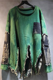 Distressed Pocket Sweater