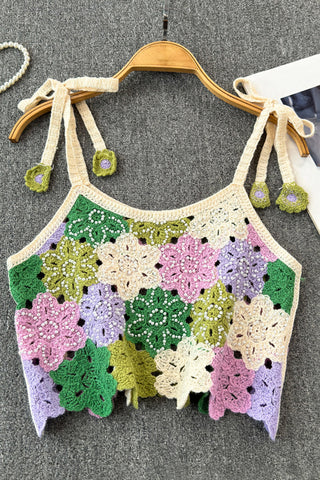 Floral Crochet Tank Top